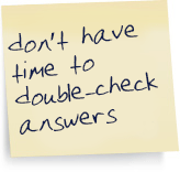 don't double-check answers