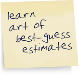 best guess estimates