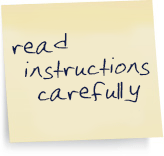 read instructions carefully