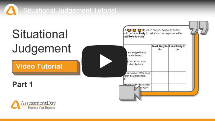 situational judgement test tutorial video youtube